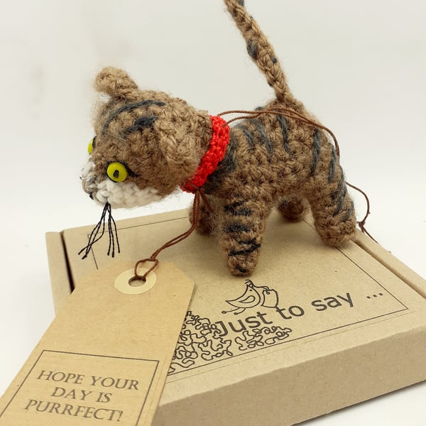 Crochet Kitty - Alternative to a Greetings Card 