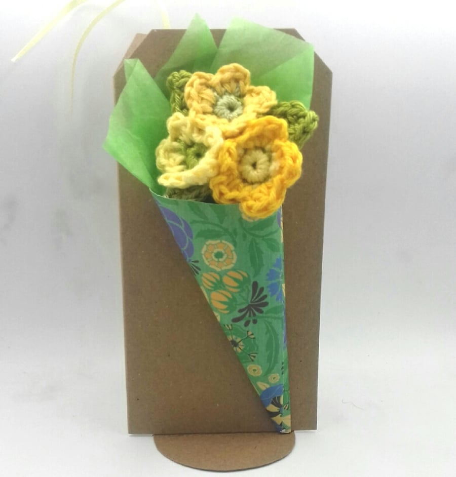 Reserved for Leah Crochet Brooch Bouquet Card 