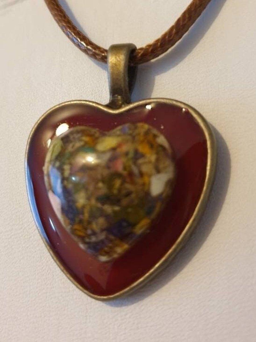 Double Heart Memorial Pendant