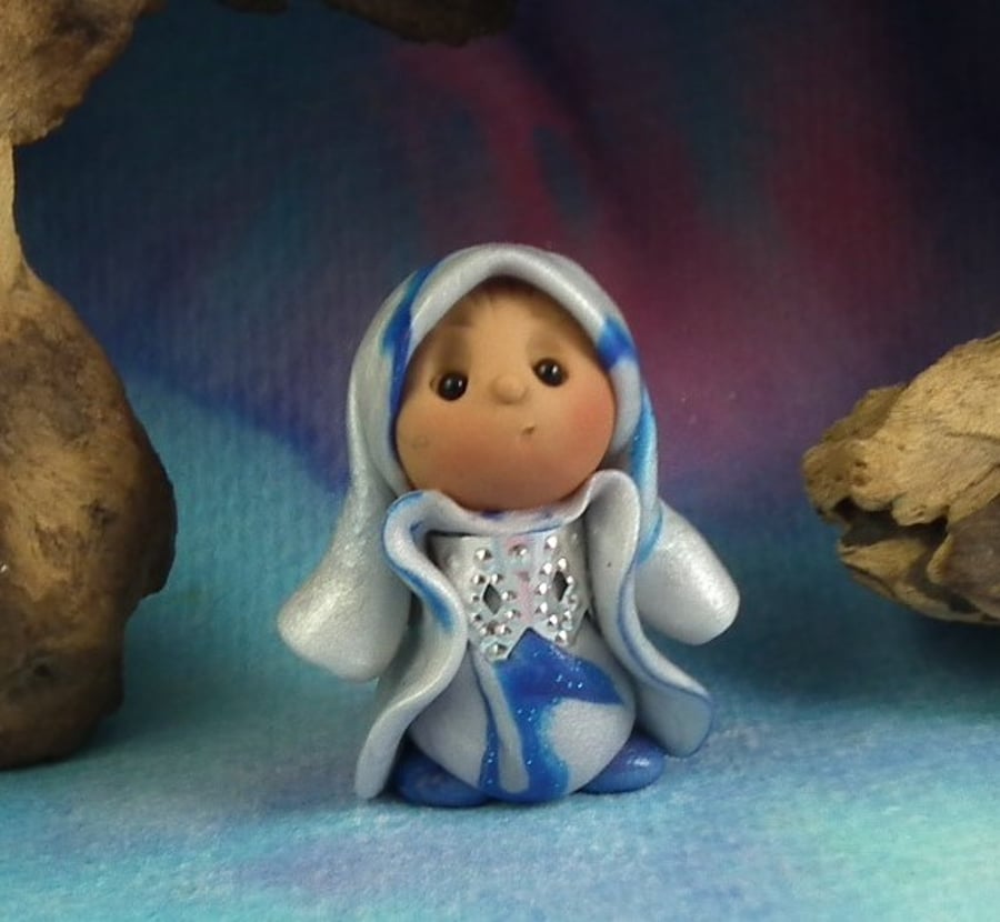 Spring Sale ... Tiny Magical Gnome 'Rhyll' OOAK Sculpt by Ann Galvin