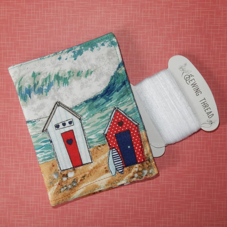 Needle case - seaside beach huts