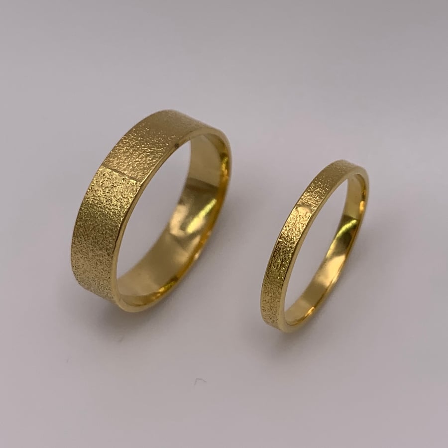 Gold Wedding Band Set