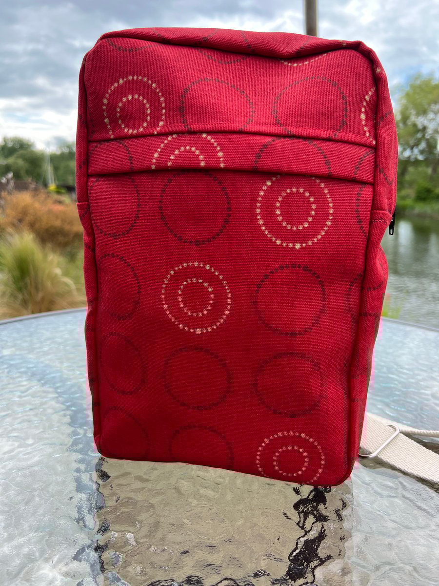 Red canvas Sandhill sling bag