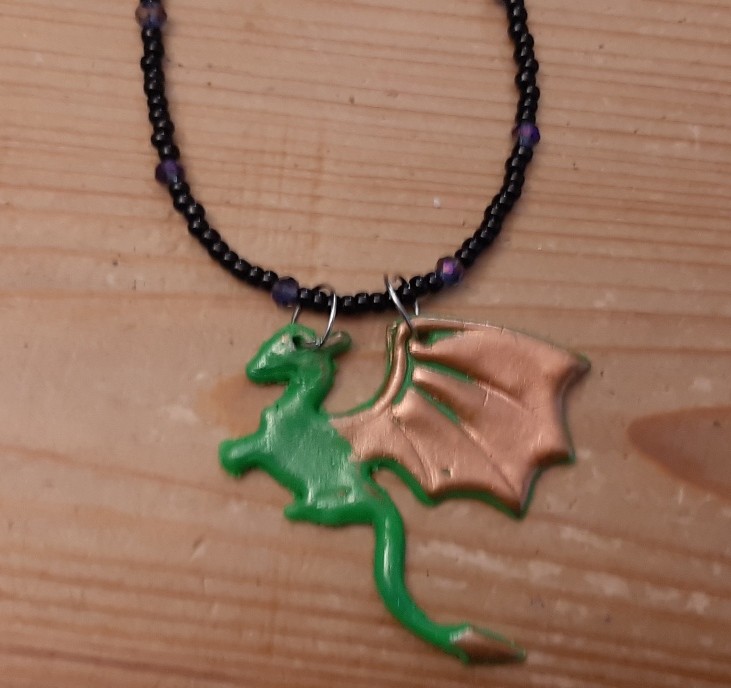 Green Dragon Pendant Necklace