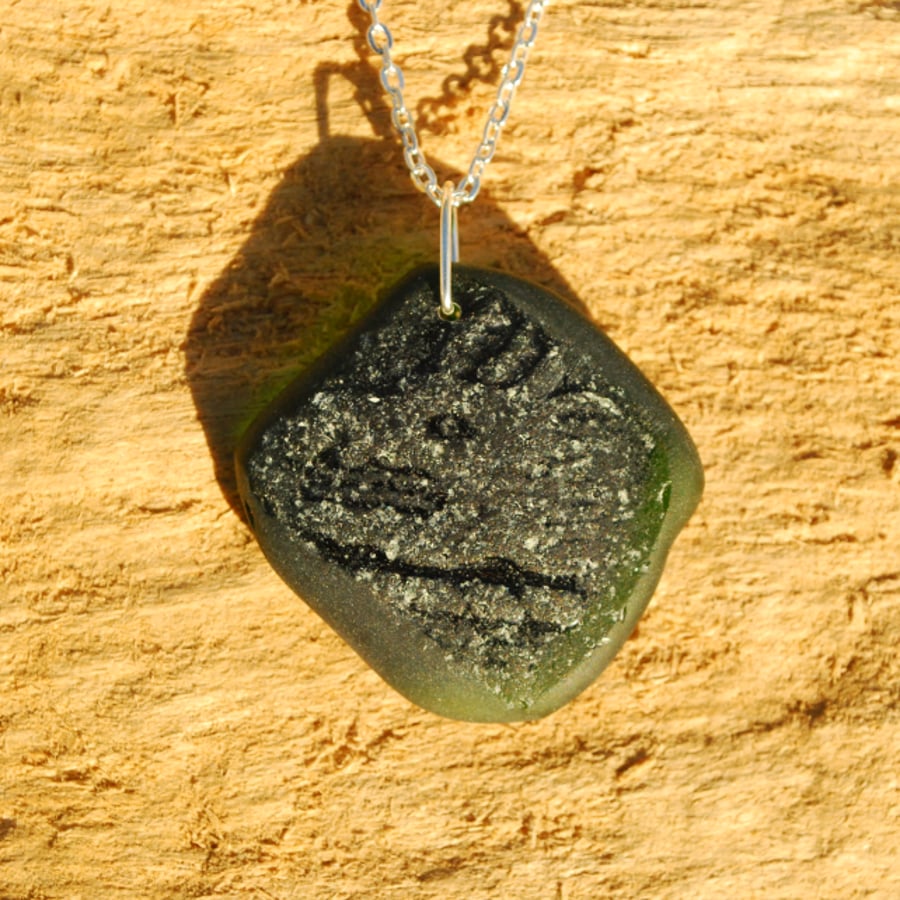 Sea glass dragon's head