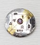 Handmade gold and silver brooch with a beautiful, light purple, faceted gemstone - Image 2