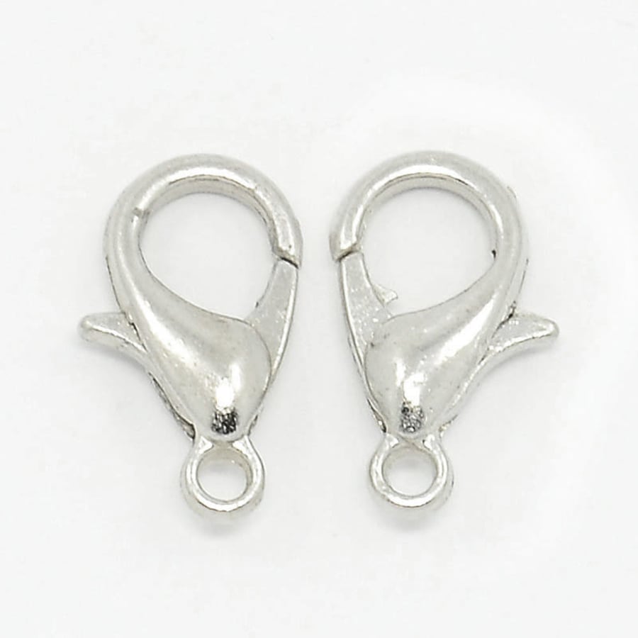 20 x Silver Lobster Claw Clasps Folksy