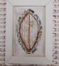 A Single Wire Leaf. Copper Gold Silver with Green Tones and White Artwork. - Image 4