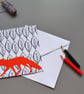 Bright orange fox card - Image 2