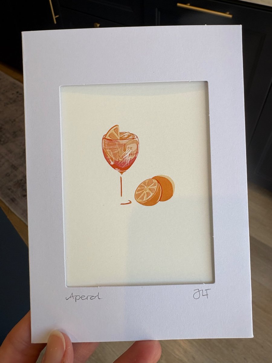 Aperol Spritz Art Print Card - Framable Gift