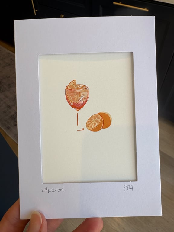Aperol Spritz Art Print Card - Framable Gift