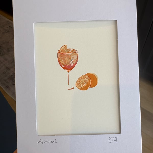 Aperol Spritz Art Print Card - Framable Gift