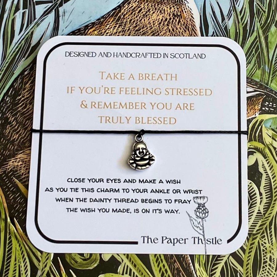 Buddha charm Wish Strings -personalised