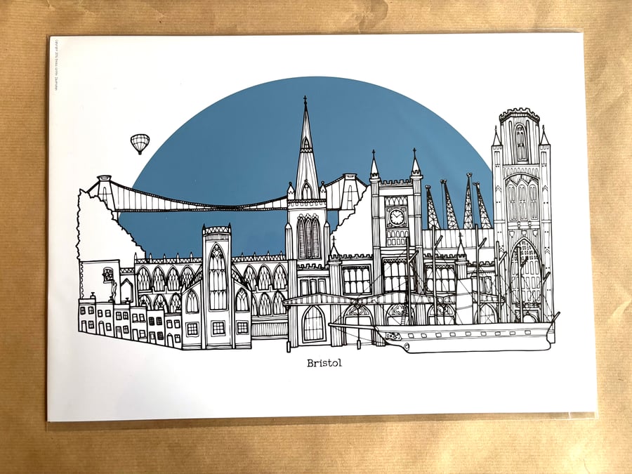 Perfectly Imperfect Bristol Skyline Art Print