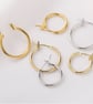 10 pcs, 14mm Gold Plated Earrings Hoop Findings EK63