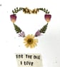 Handmade Real Pressed Flower Heart, Anniversary, Birthday Card  - Image 4