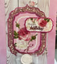 Blooming roses Happy Birthday card - Image 1