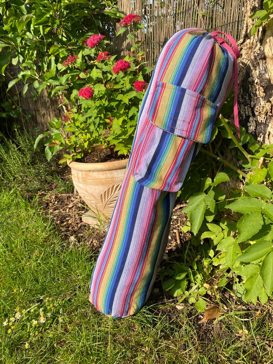 Handmade Striped Yoga Mat Bag