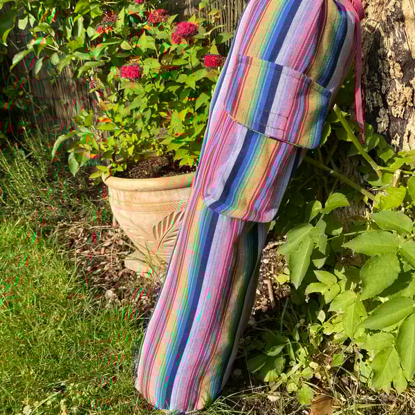 Handmade Striped Yoga Mat Bag
