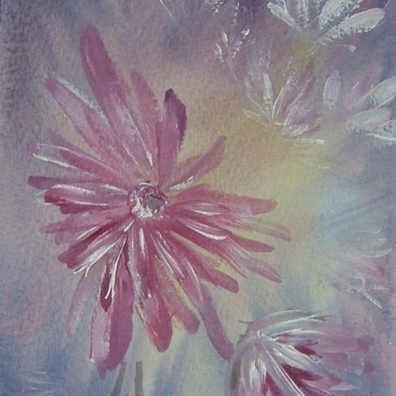 original art floral watercolour painting ( ref F 861)