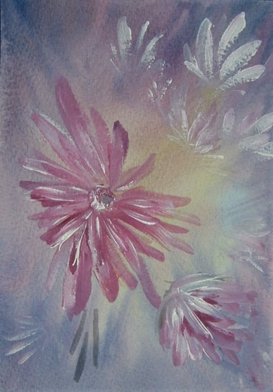 original art floral watercolour painting ( ref F 861)