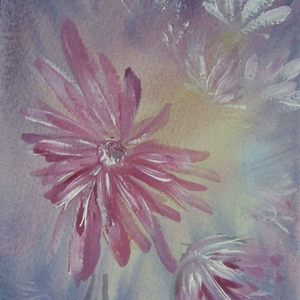 original art floral watercolour painting ( ref F 861)