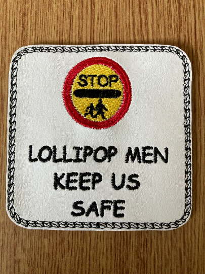 1257. Lollipop men keep us safe coaster