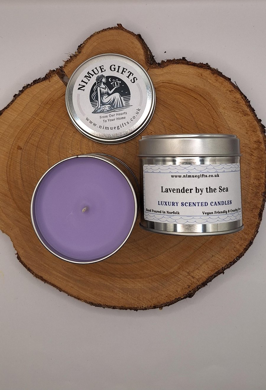 Lavender By The Sea Scented Candle In A Tin