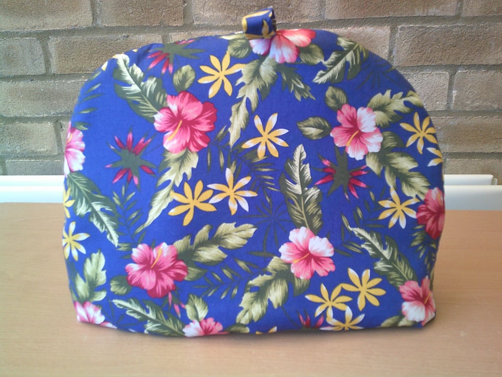 Large Tea Cosy With Pink Hibiscus Flowers