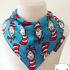 Handmade Baby Bandana Dribble Bib Robert Kaufman CAT IN THE HAT DR SEUSS GIFT