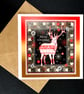 Ikat Reindeer Christmas Card  - Image 2