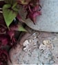 Shamrock earrings in textured sterling silver - Image 2
