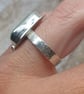Sterling Silver 925 Aqua Color Seaham Seaglass Textured Ring Full Hallmark - Image 8