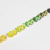 colour pencil ear studs, the yellow and green series
