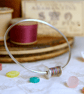 Silver Sewing Stacking Bangle, Sewing Jewellery Gift - Image 2