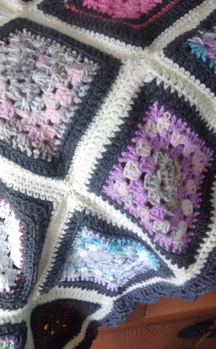 Crocheted Blanket, Multicoloured Handmade Blanket