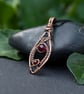 Copper Wire Wrapped Pointed Drop Pendant - Choice of Colours - Image 5