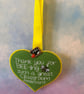 Scented Felt Hanging Heart Decoration Thank you for BEE-ing" end of term gift 