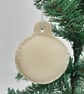 Round Linen Bauble, Gold - Image 3