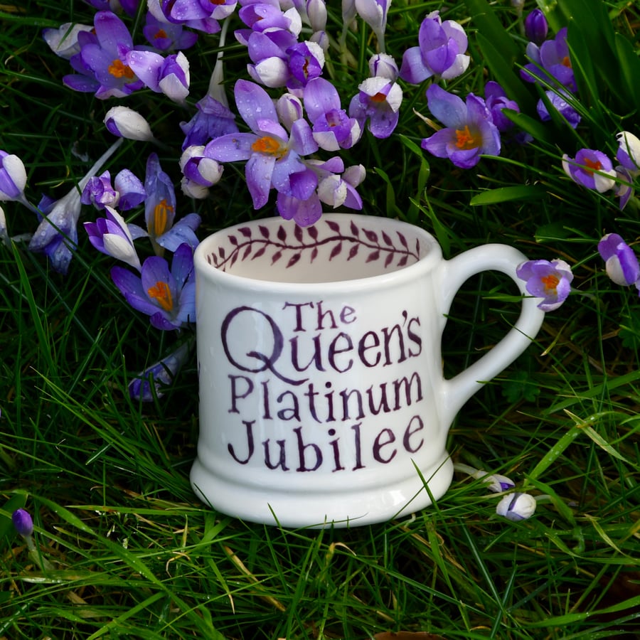 Queen's Platinum Jubilee Country Mug - Hand Painted