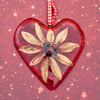 Fused Glass Heart Decoration
