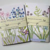 Notebook - floral botanical design with plain paper