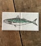 Summer seconds Pair of Mackerel Tiles - ceramic, coaster, coastal home - Image 4