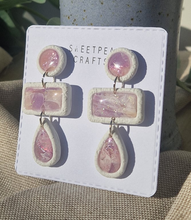 Polymer Clay Earrings: Pretty Pastels