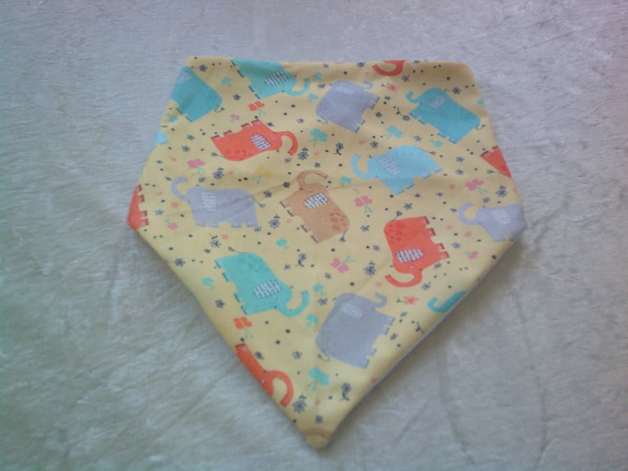 Colourful Elephants Dribble Bib