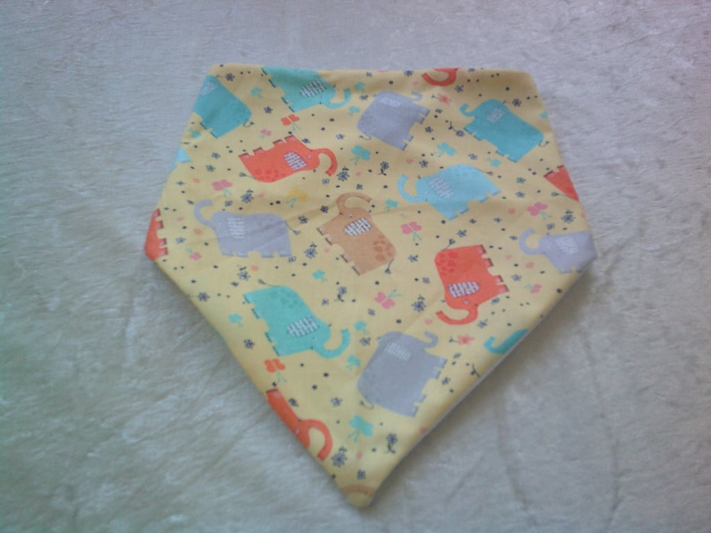 Colourful Elephants Dribble Bib