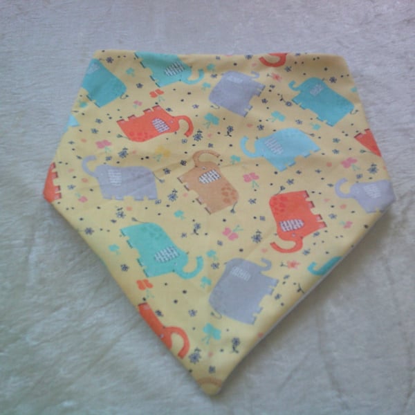 Colourful Elephants Dribble Bib