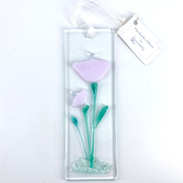 Fused Glass Flower Light Catcher