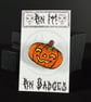 Pin It! Jack o'Lantern Cold Porcelain Pin Badge  - Image 1