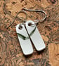 Handmade Ceramic Earrings One of a Kind Eco Friendly Gifts sterling silver  - Image 7